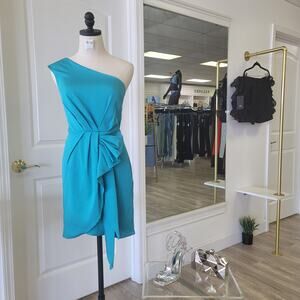 BCBG One Shoulder Pocket Dress